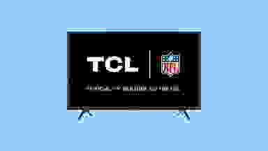 TCL 3-Series Roku TV on blue background