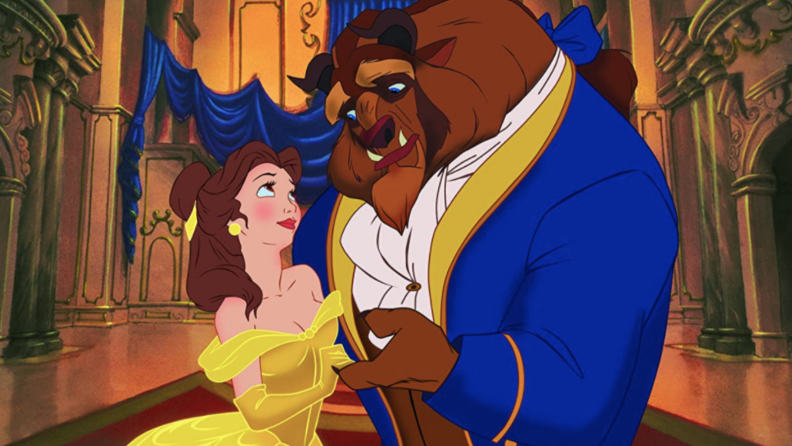 Belle and the Beast from "The Beauty and the Beast"