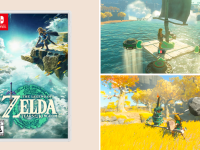 Collage of "The Legend of Zelda: Tears of the Kingdom" Nintendo Switch game.